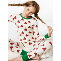 Hello Kitty Apples Stretch Kids' Long Sleeve 2 Piece Pajamas